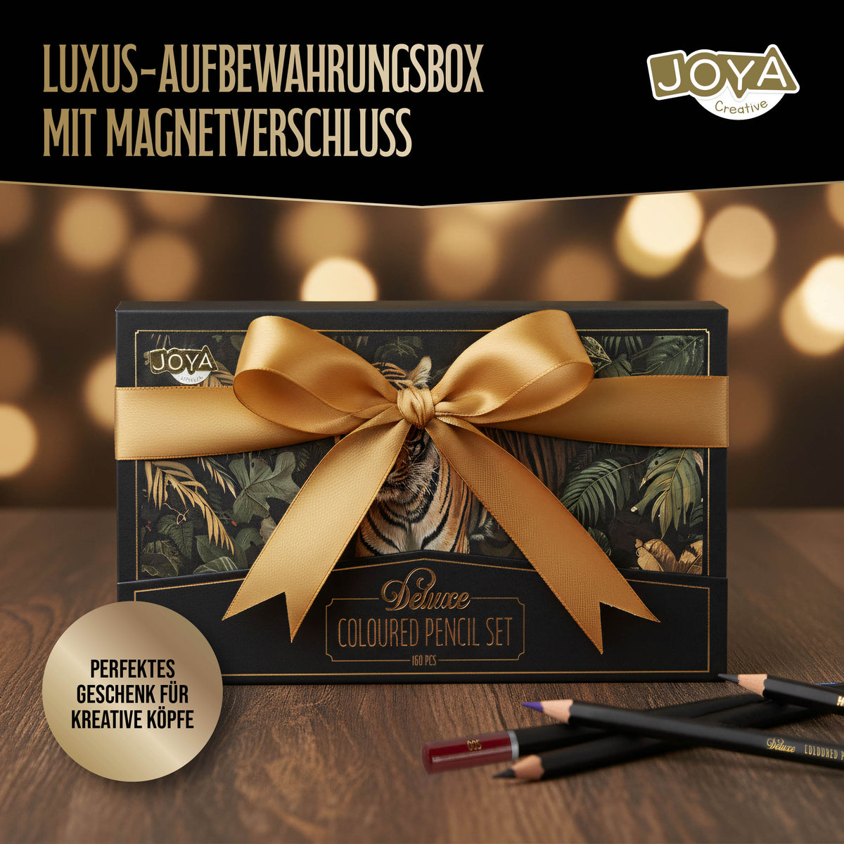 Joya Creative Professionelle Buntstifte Set 160 Farben – Premium Zeichenset in luxuriöser Aufbewahrungsbox für Erwachsene