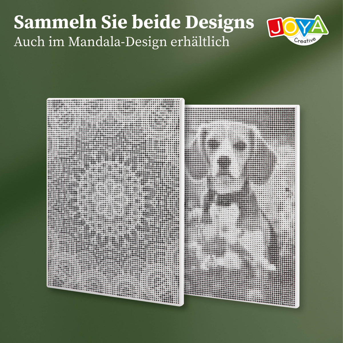 Joya Creative Dot Painting Hund 40x30 cm – Punktbild für Erwachsene inkl. 3 Finelinern und Inspirationsanleitung