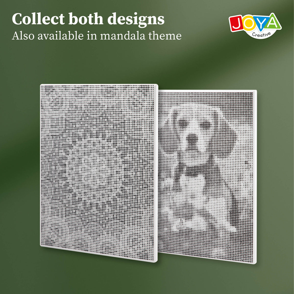 Joya Creative Dot Painting Dog 40x30 cm – Dot Painting for Adults including 3 Fineliners and Inspiration Guide