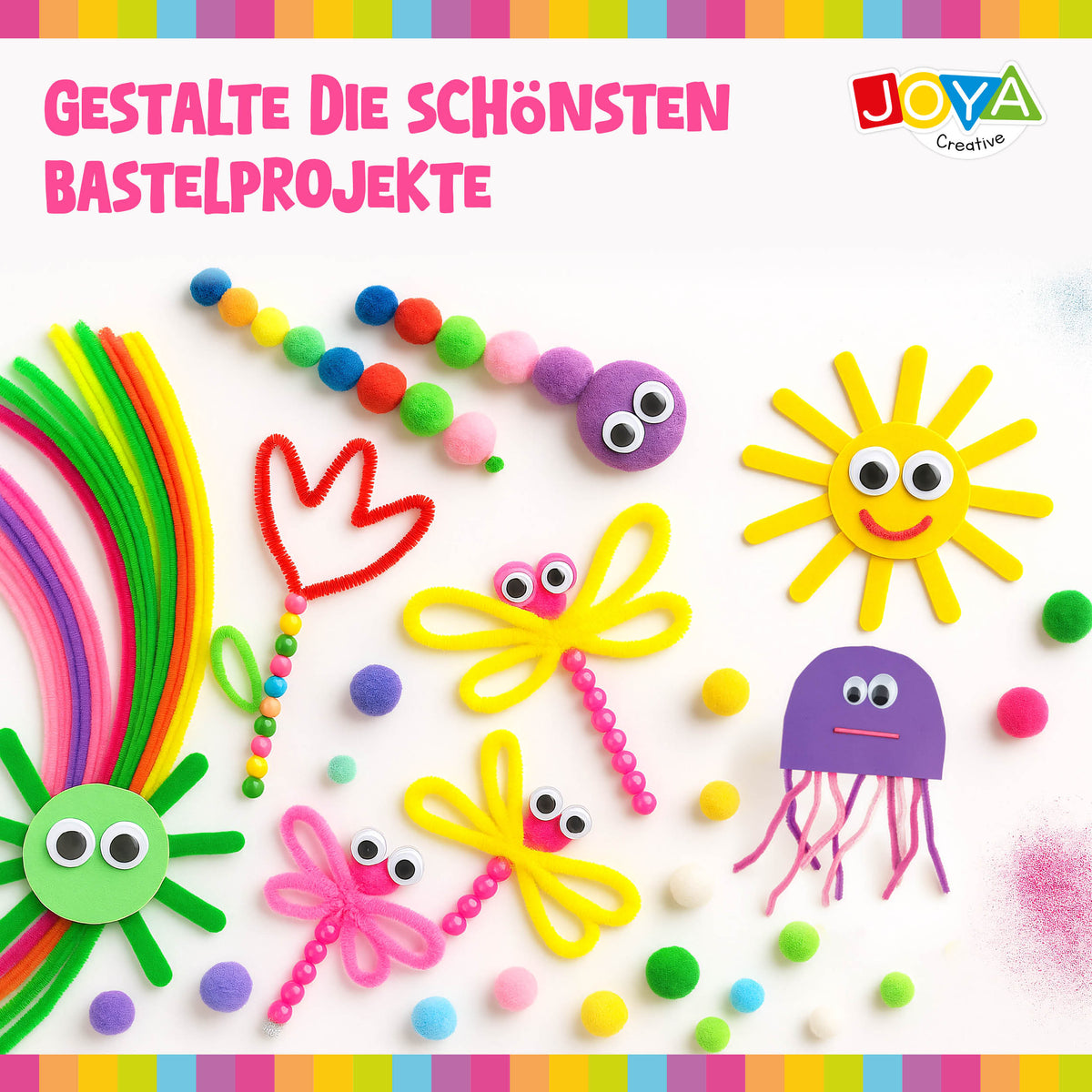 Joya Kreatives Bastelset Mädchen 1.000tlg - Bastelset mit Inspirationsheft