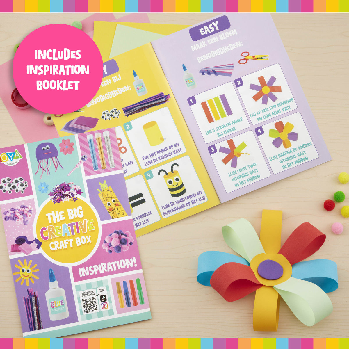Joya Creative Craft Kit Girls 1,000pcs - Craft Set with Inspiration Booklet