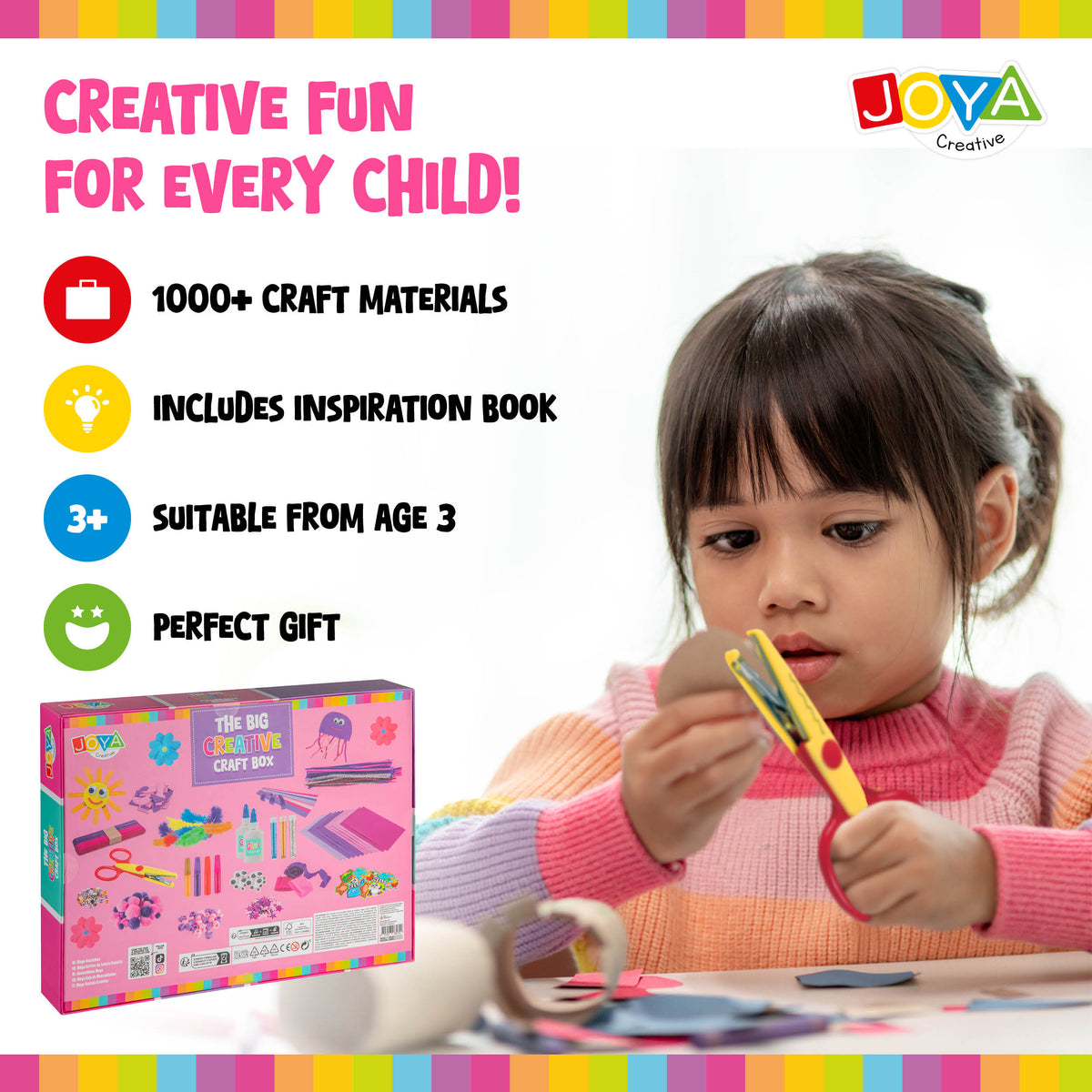 Joya Creative Craft Kit Girls 1,000pcs - Craft Set with Inspiration Booklet
