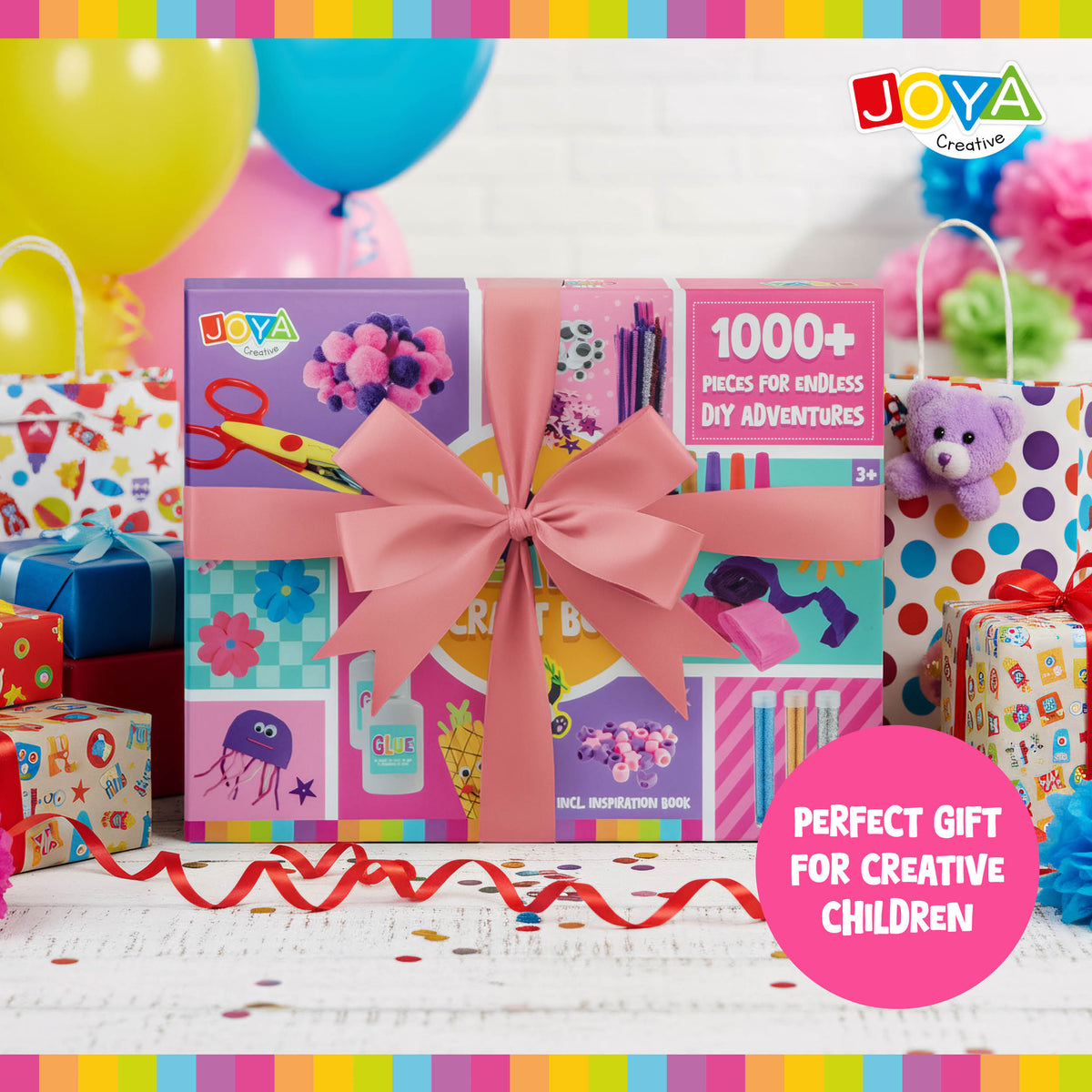Joya Creative Craft Kit Girls 1,000pcs - Craft Set with Inspiration Booklet