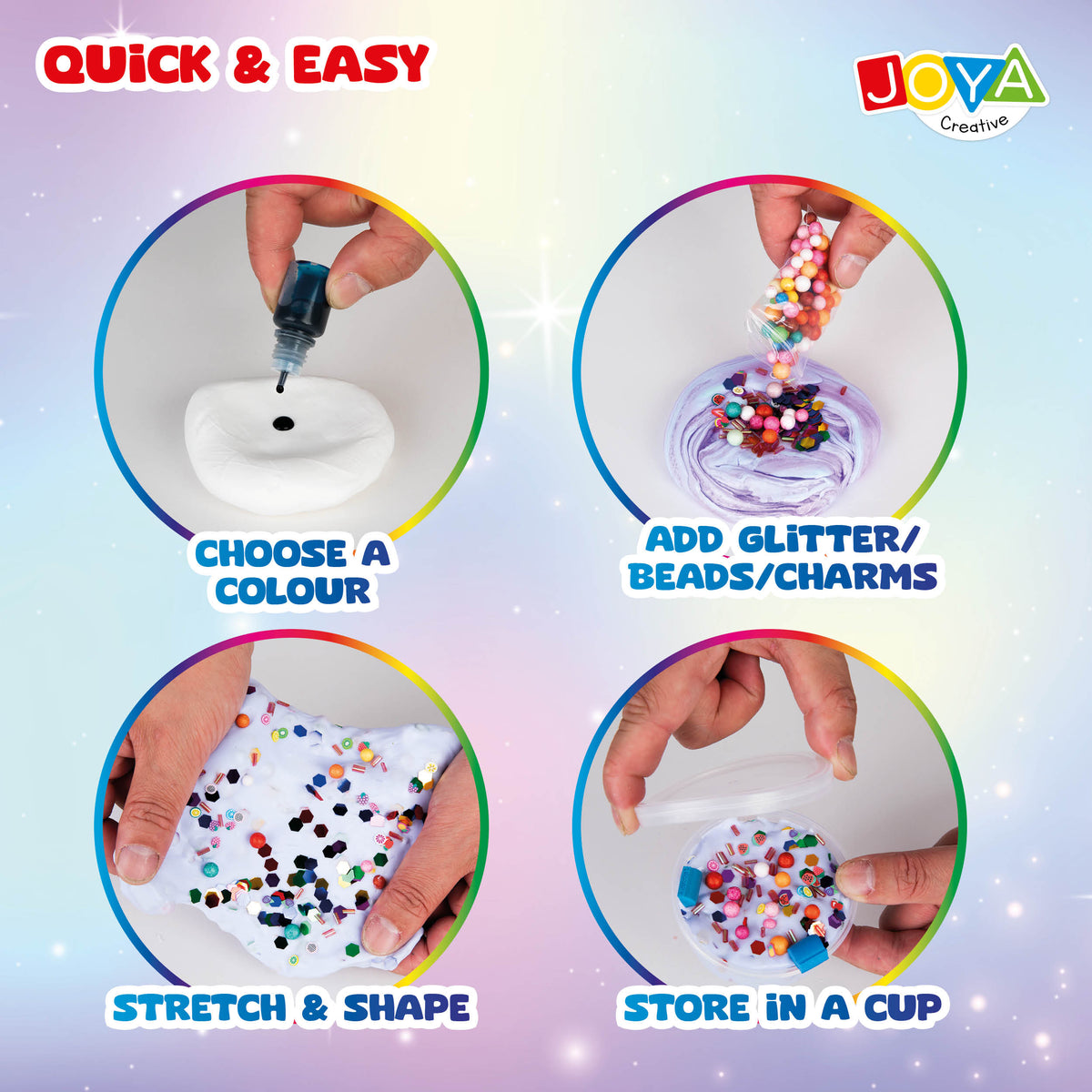 Joya Creative Unicorn Slime Kit 75 Pieces - Complete Slime Making Set for Kids with Unicorn Accessories