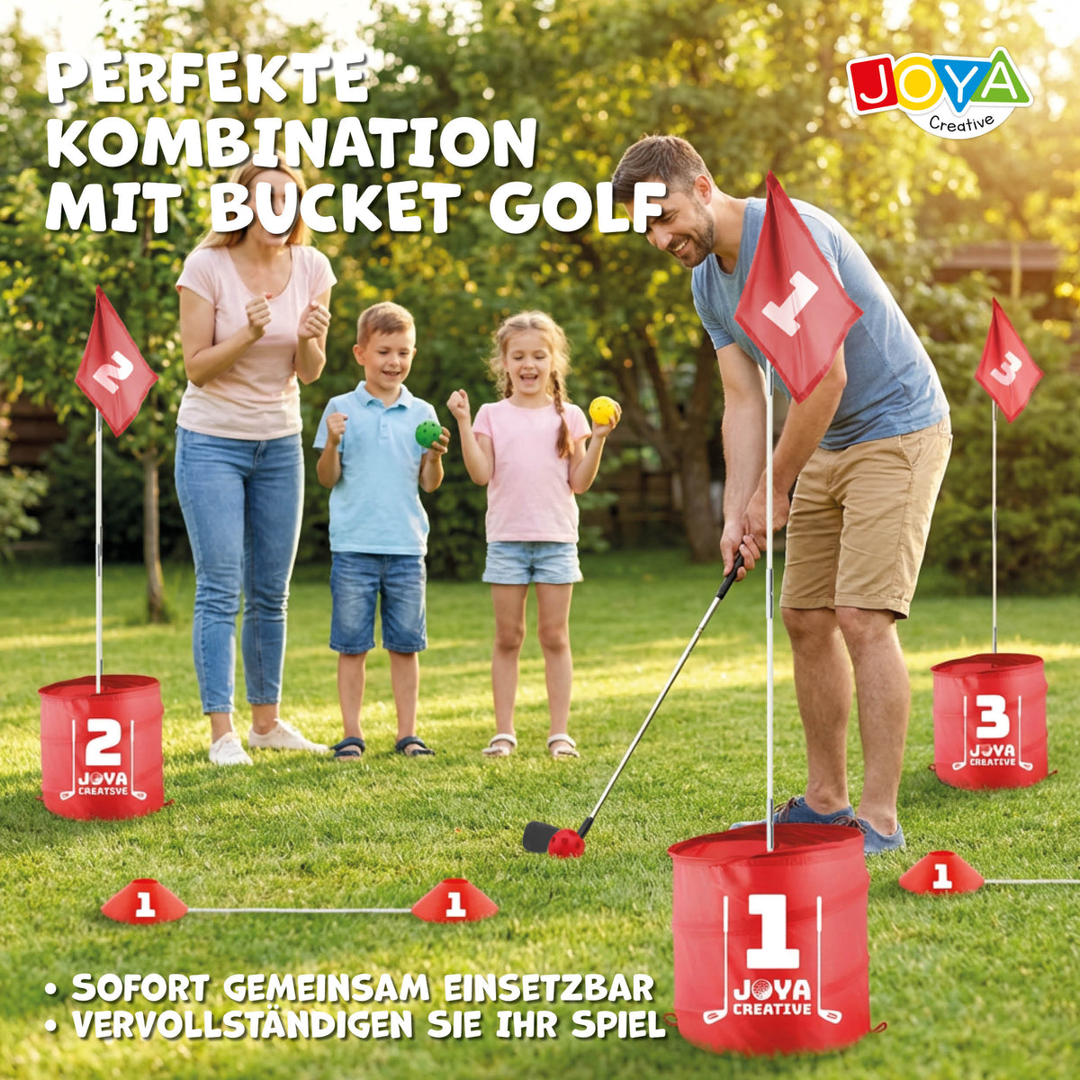 Joya Creative Golfschläger 96 cm – Golfschläger für Kinder und Erwachsene für Bucket Golf, Gartenspiele und Outdoor-Spielzeug