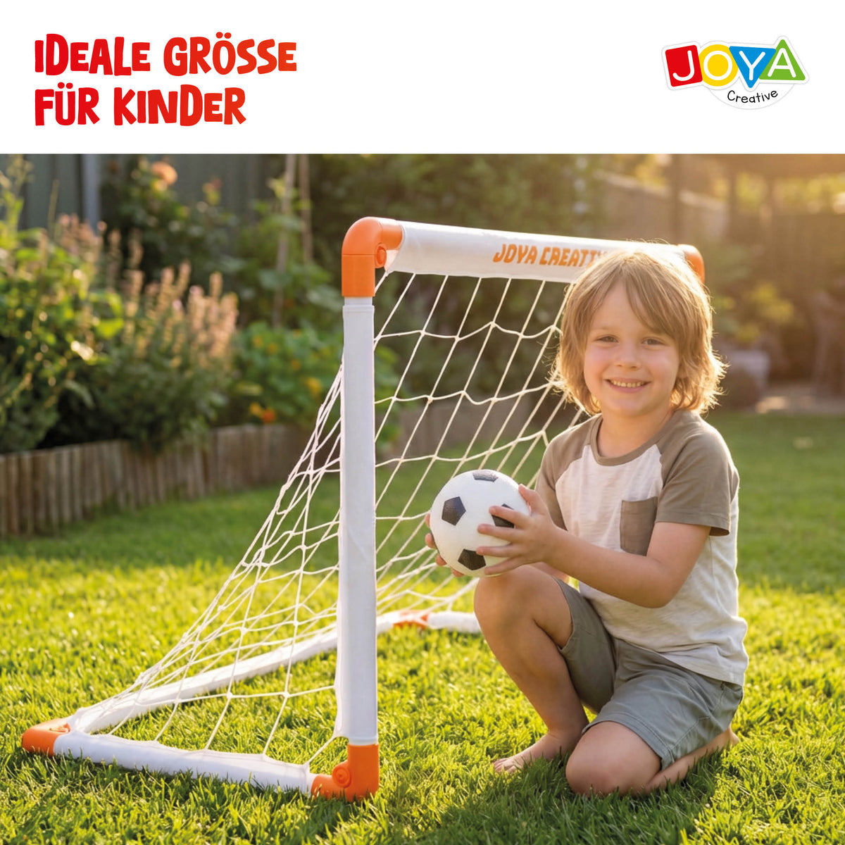 Joya Creative Fußballtore 2er-Set – Faltbare Fußballtore mit Fußball, Handpumpe und Tragetasche für Kinder