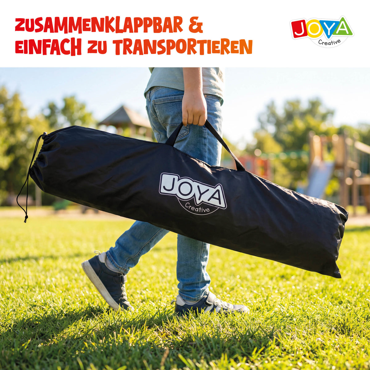 Joya Creative Fußballtore 2er-Set – Faltbare Fußballtore mit Fußball, Handpumpe und Tragetasche für Kinder