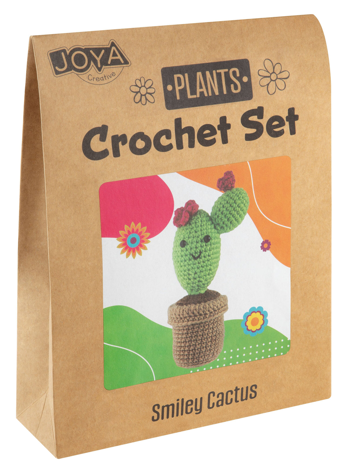 Joya Creative Haakpakket Planten & Bloemen 4 Delig – Complete Amigurumi Haakset voor Volwassenen met Ergonomische Haaknaalden