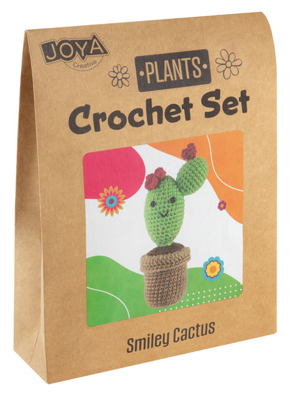 Joya Creative Haakpakket Planten & Bloemen 4 Delig – Complete Amigurumi Haakset voor Volwassenen met Ergonomische Haaknaalden