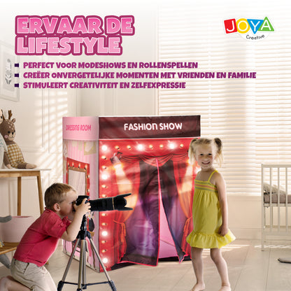 Joya Creative Fashion Show Play Tent with LED Lighting – Glamour Playhouse for Girls Indoors and Outdoors