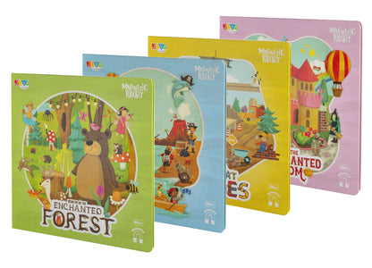 Joya Creative Magnetic Book Set 4-in-1 – Magnetic Game with 150 Magnets, Stories and Animals for Children