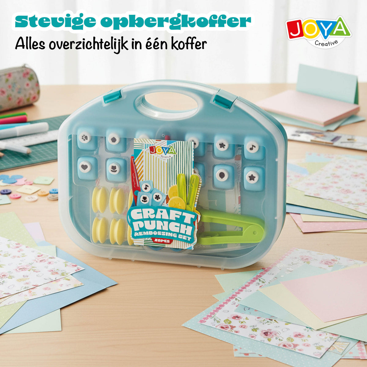 Joya Creative Punches and Embossing Set 20 Pieces – Figure Punches, Embossing Molds and Die Cut Set for Paper Crafting