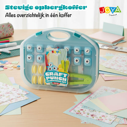 Joya Creative Punches and Embossing Set 20 Pieces – Figure Punches, Embossing Molds and Die Cut Set for Paper Crafting
