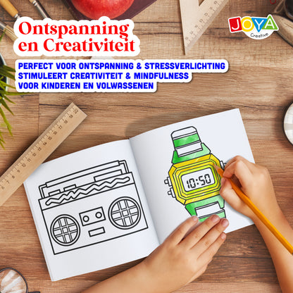 Joya Creative Cozy Coloring Set 4-Piece – Easy Coloring Books for Kids and Adults with 192 Coloring Pages