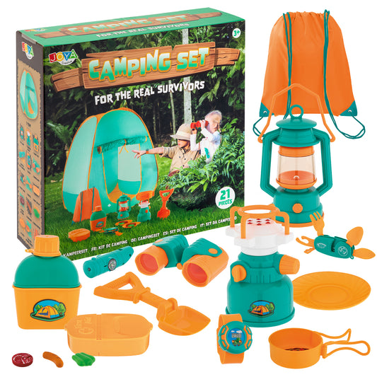 Joya Creative Camping Speelset met Pop-up Tent – Kampeerset voor Kinderen met Outdoor Accessoires