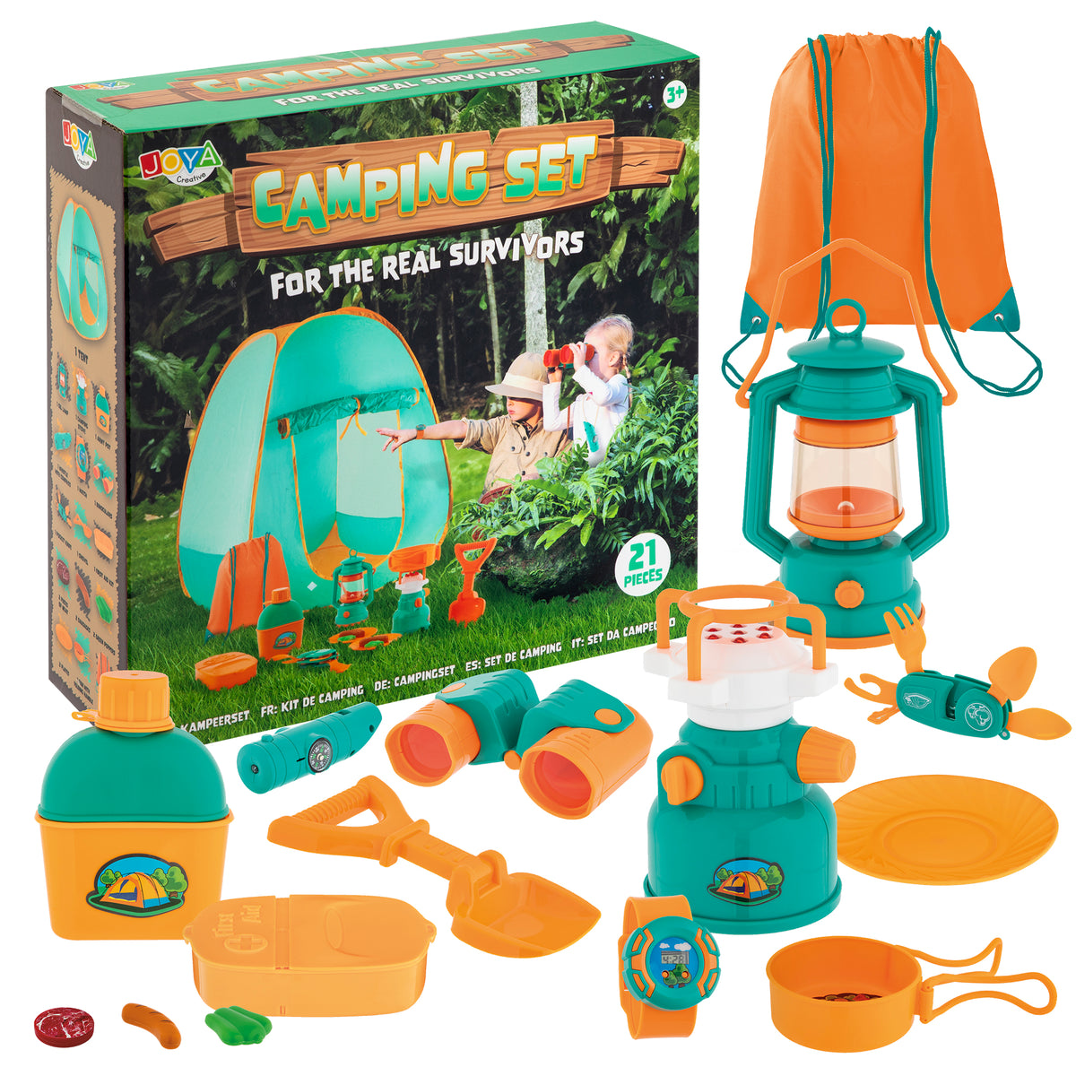 Joya Creative Camping Playset with Pop-up Tent – Camping Set for Children with Outdoor Accessories