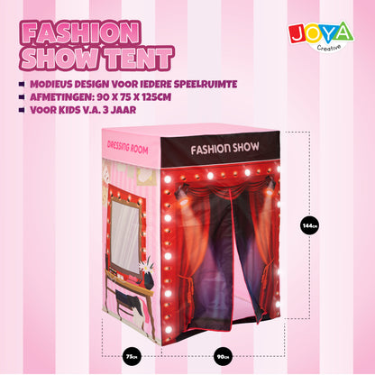 Joya Creative Fashion Show Play Tent with LED Lighting – Glamour Playhouse for Girls Indoors and Outdoors