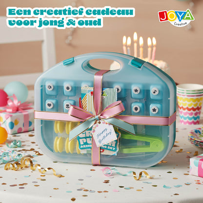 Joya Creative Punches and Embossing Set 20 Pieces – Figure Punches, Embossing Molds and Die Cut Set for Paper Crafting