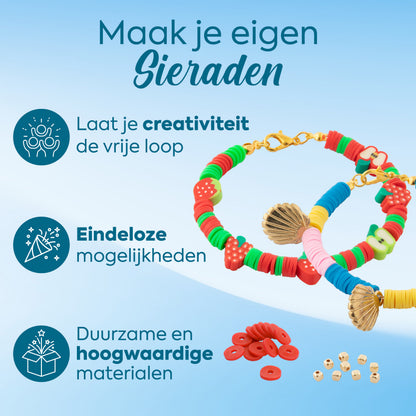 Joya Creative Sieraden Maken Set 4550+ Delig – Armbandjes Maken voor Meisjes met Katsuki Kralen, Letterkralen, Smileys, Bedels, Fruitkralen & Unicorn Charms