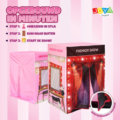 Joya Creative Fashion Show Play Tent with LED Lighting – Glamour Playhouse for Girls Indoors and Outdoors