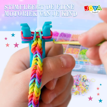 Joya Creative Set de gomas para pulseras de 6000 piezas – Kit de iniciación para hacer pulseras con telar, abalorios y accesorios