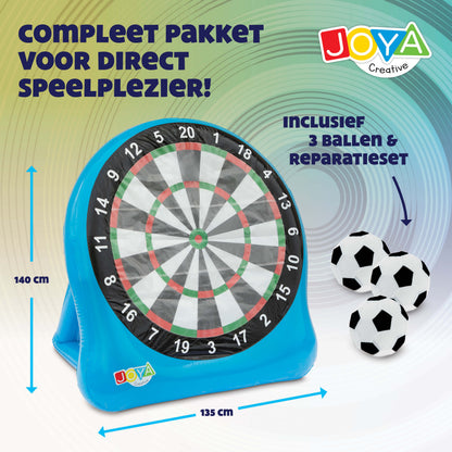 Joya Creative Diana de fútbol XXL – Juego de fútbol hinchable para interior y exterior con 3 balones