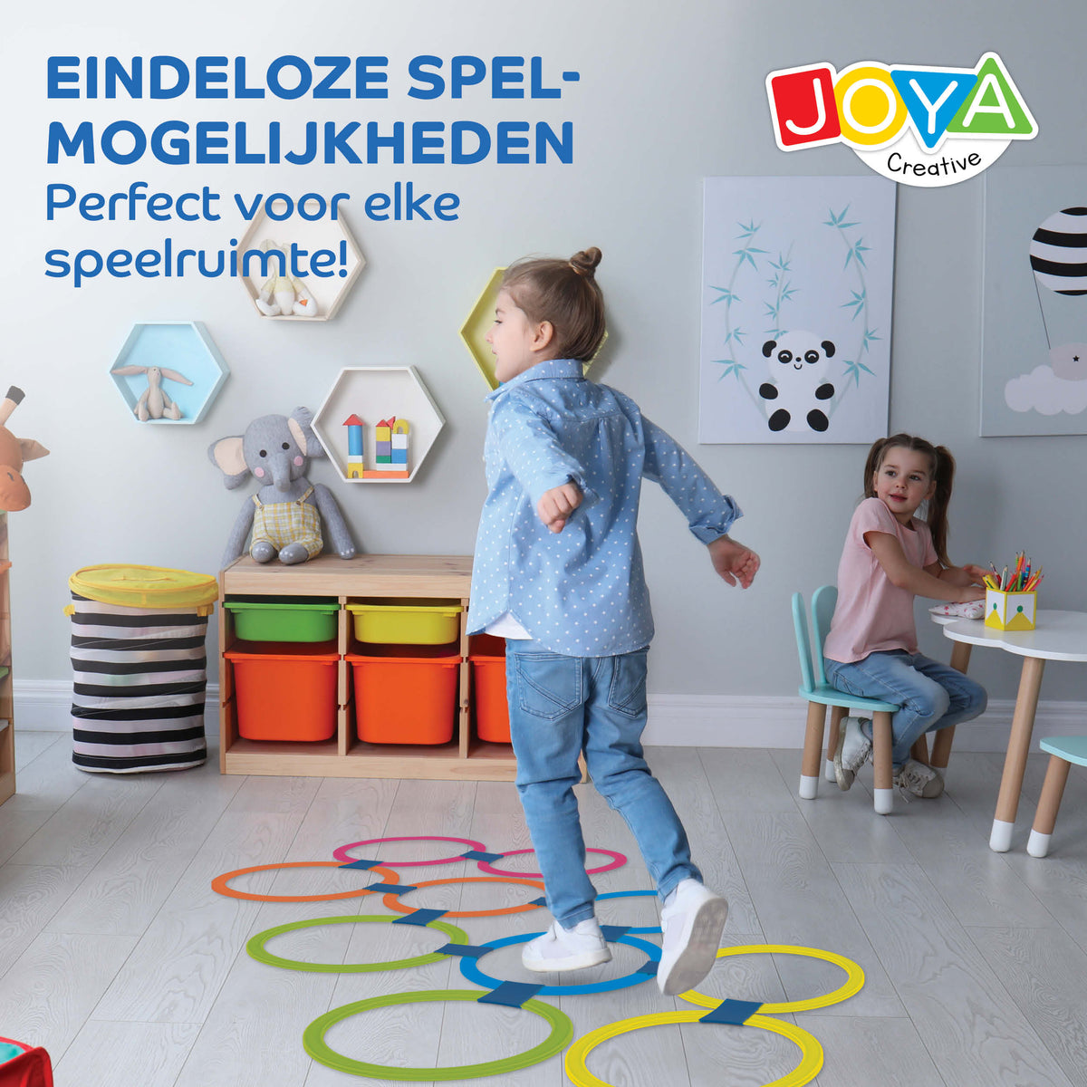 Joya Creative 2-in-1 Buitenspeelgoed – Ringwerpen & Hinkelspel voor Kinderen vanaf 3 Jaar