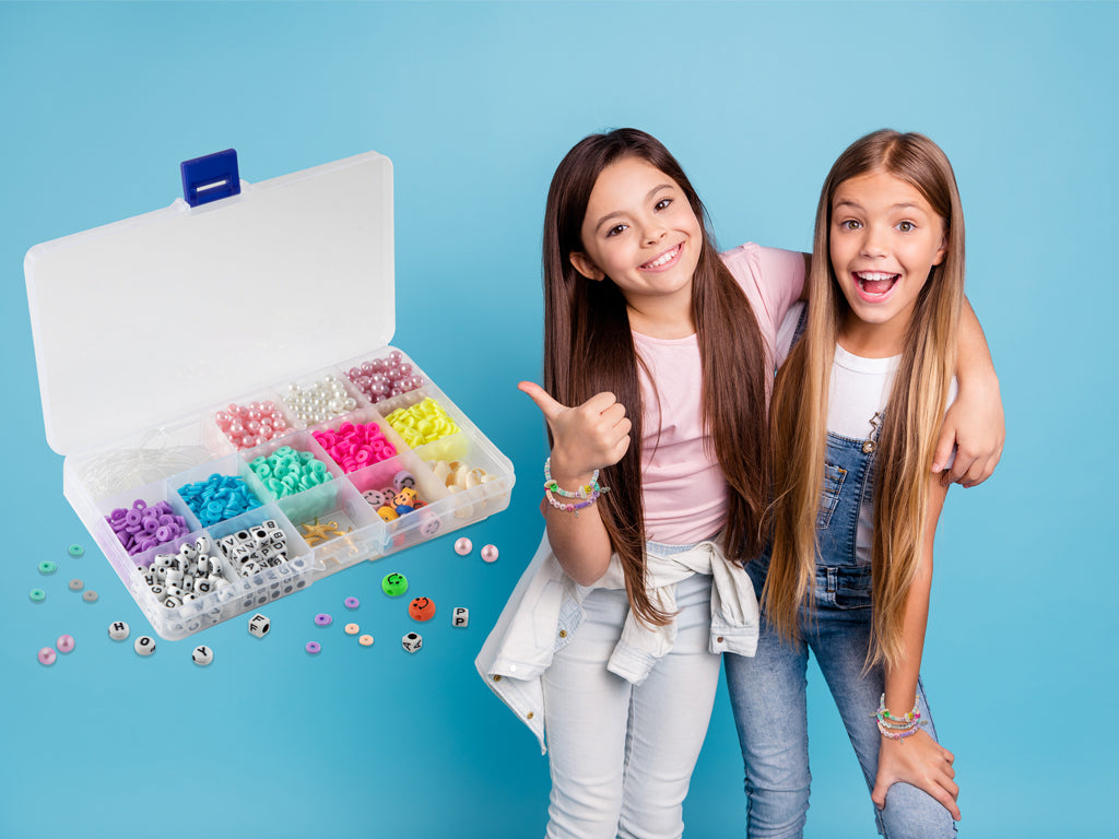 Joya Creative Sieraden Maken Set 1500+ Delig – Kralenset voor Armbandjes Maken met Katsuki Kralen, Parels, Letterkralen & Bedels