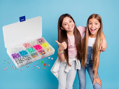 Joya Creative Sieraden Maken Set 1500+ Delig – Kralenset voor Armbandjes Maken met Katsuki Kralen, Parels, Letterkralen & Bedels