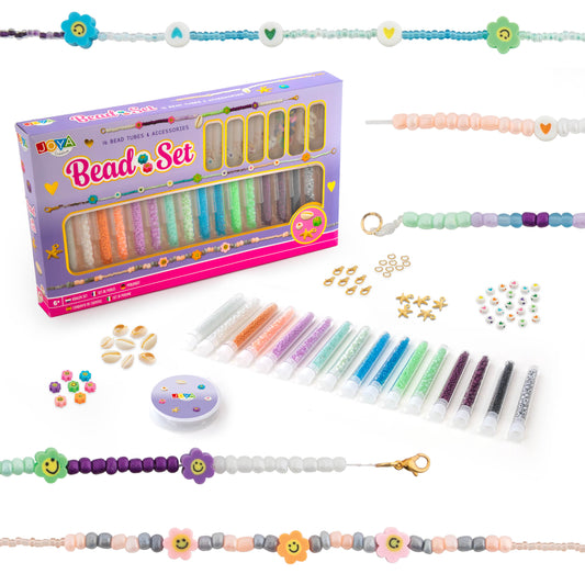 Joya Creative Kralen Set voor Sieraden Maken – Starterspakket met 16 Soorten Kralen, Bedels & Accessoires
