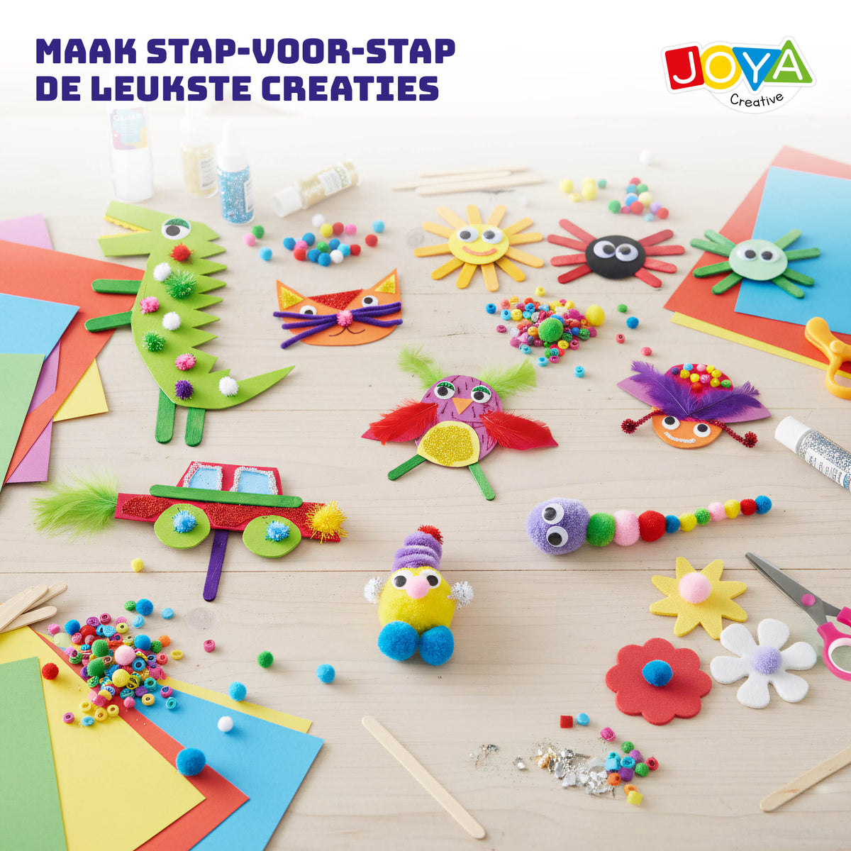 Joya Creative Maletín XXL de manualidades para niños – Set completo de manualidades con más de 1500 materiales en un maletín