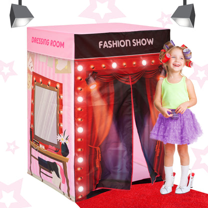 Joya Creative Fashion Show Play Tent with LED Lighting – Glamour Playhouse for Girls Indoors and Outdoors