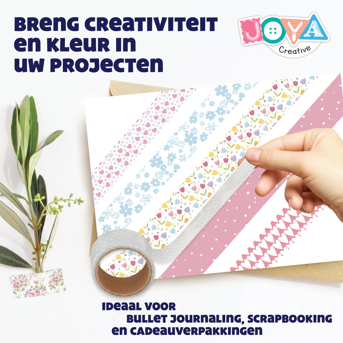 Joya Creative Washi Tape Mega Set 72 Delig – Decoratieve Masking Tape voor Bullet Journaling, Knutselen & Scrapbooking