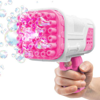 Joya Creative Bubble Wand with LED Lighting - Automatic Bubble Gun for Kids Including Bubble Solution
