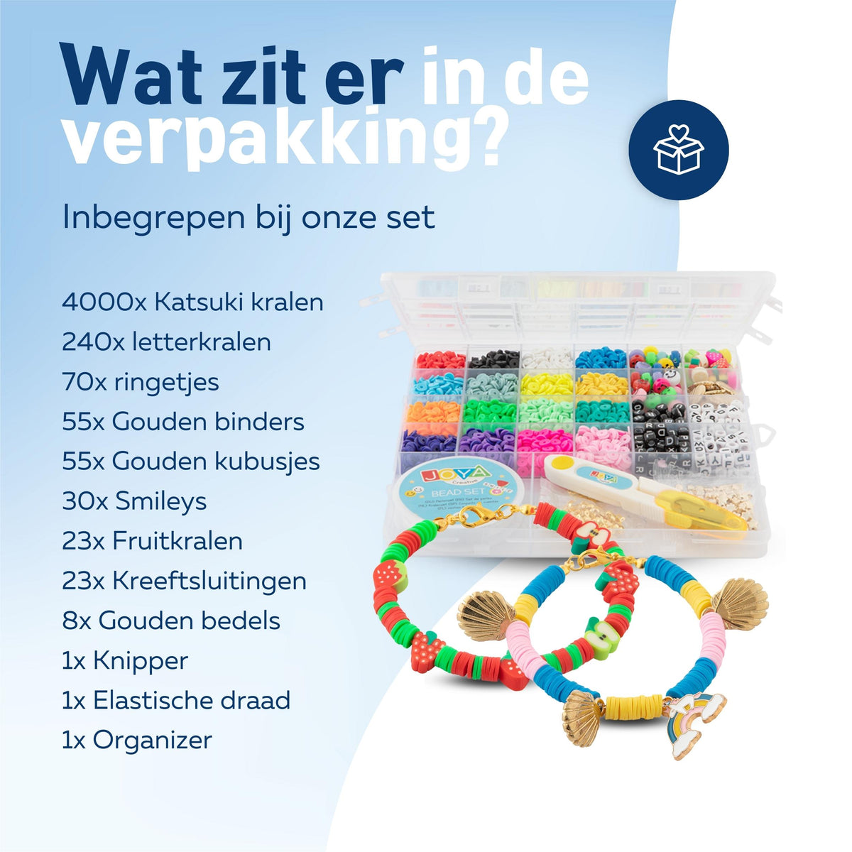 Joya Creative Sieraden Maken Set 4550+ Delig – Armbandjes Maken voor Meisjes met Katsuki Kralen, Letterkralen, Smileys, Bedels, Fruitkralen & Unicorn Charms