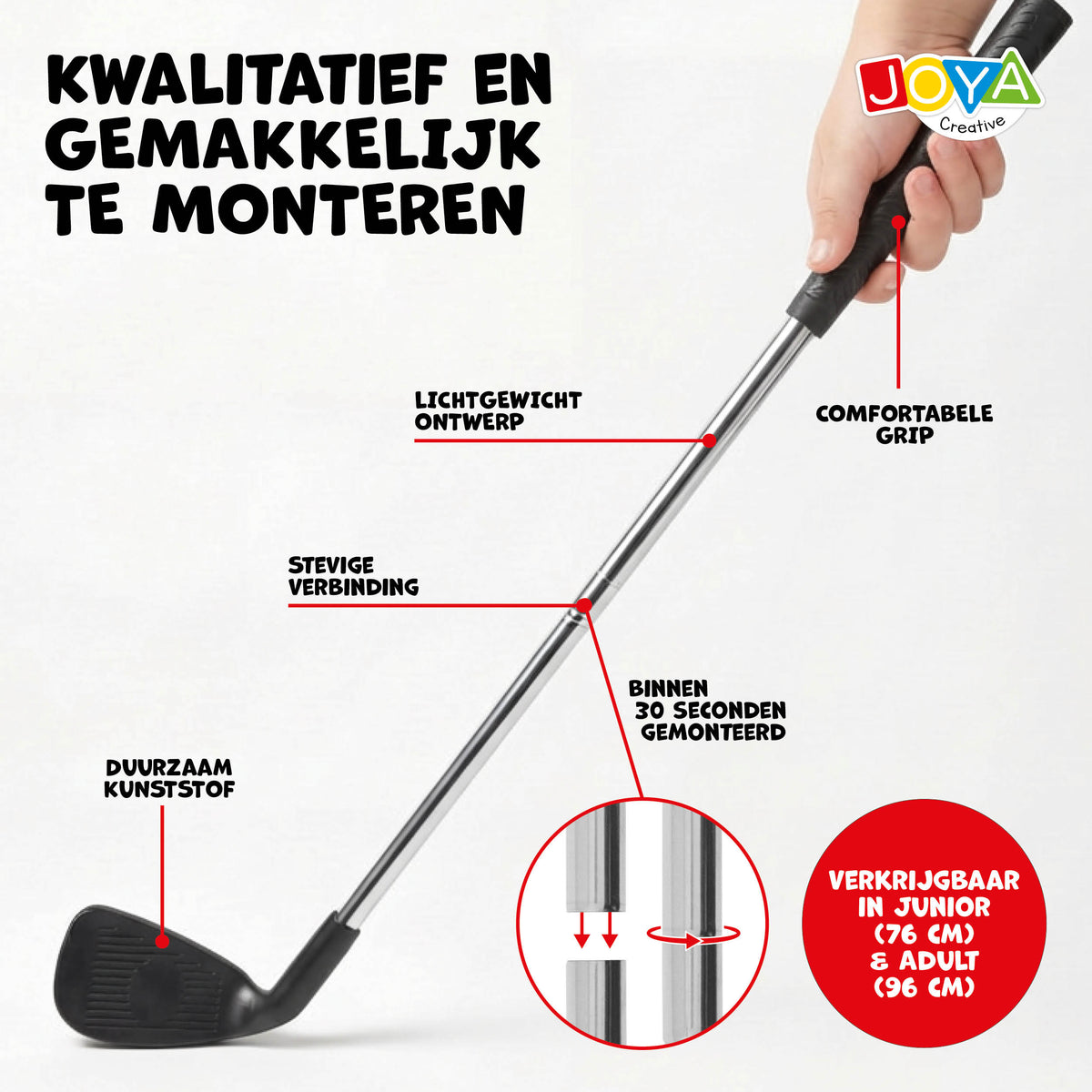 Joya Creative Palo de golf junior de 76 cm – Palo de golf infantil para bucket golf, juegos de exterior y diversión activa