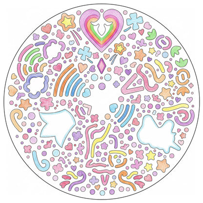 Joya Creative Diseñador de mandalas 2 en 1 – Kit para dibujar mandalas con plantillas, lápices de colores y rotuladores finos