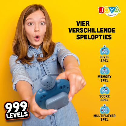 Joya Creative Pop It Game Controller Nijlpaard – 999 Levels Fidget Game met Licht, Geluid en Digitaal Display