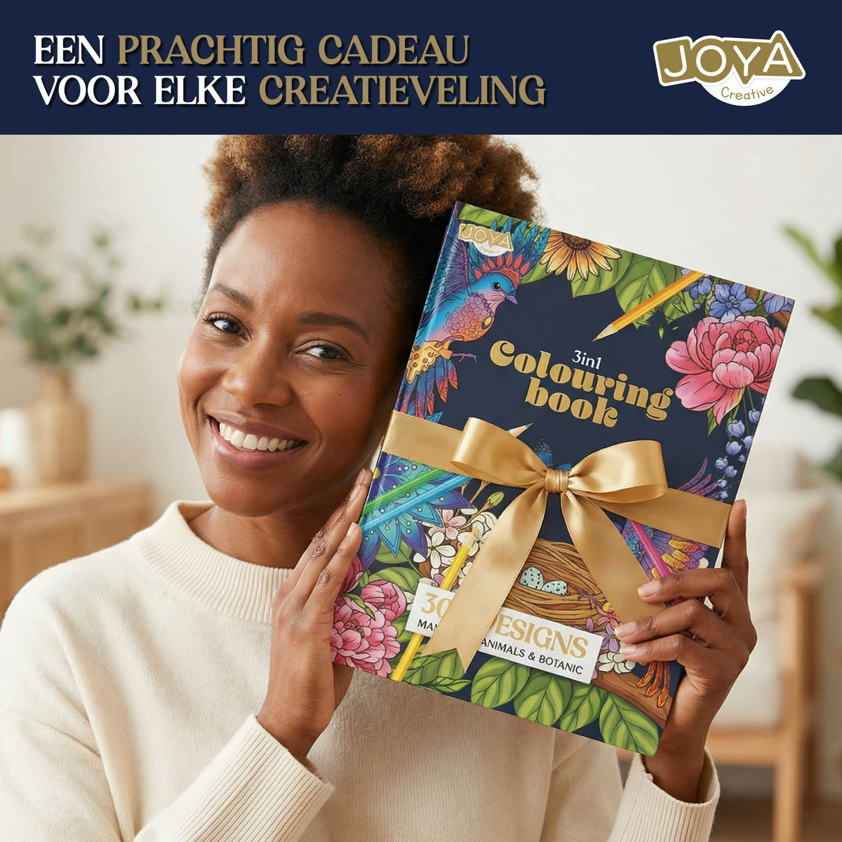 Joya Creative Libro de colorear de lujo para adultos A4 Edición 2026 - 300 láminas para colorear botánicas, de animales y mandalas
