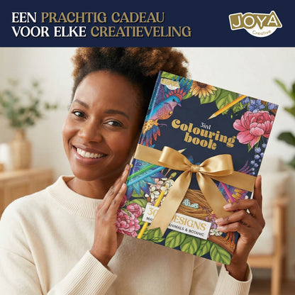 Joya Creative Libro de colorear de lujo para adultos A4 Edición 2026 - 300 láminas para colorear botánicas, de animales y mandalas