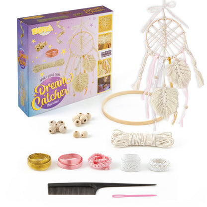 Joya Creative Macramé Dream Catcher Craft Kit – DIY Dream Catcher Making with Step-by-Step Instructions