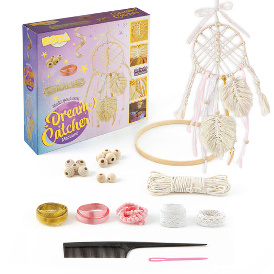 Joya Creative Kit de manualidades de macramé para hacer un atrapasueños – DIY para hacer un atrapasueños con instrucciones paso a paso
