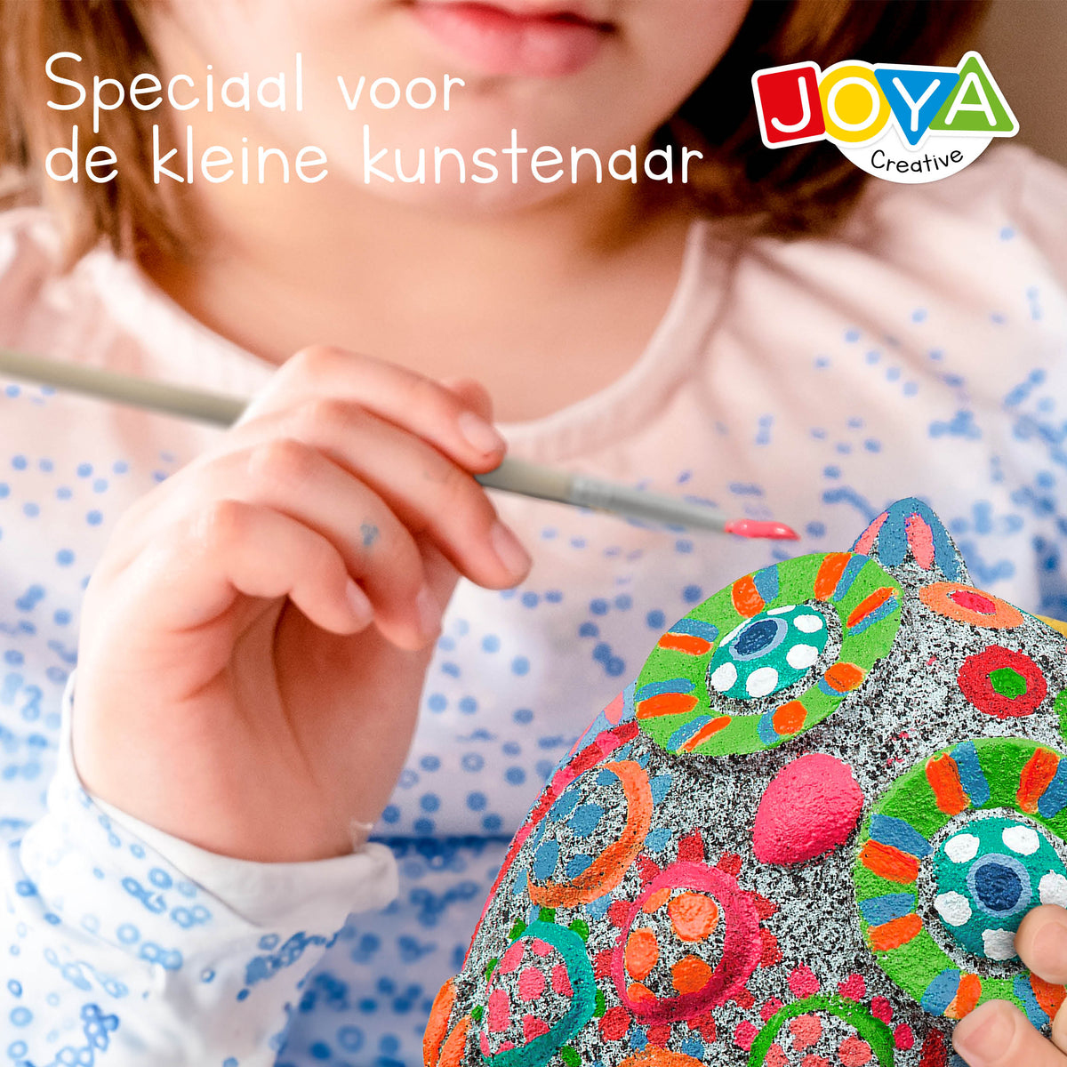 Joya Creative Happy Stones Schilderpakket Uil – Complete Stenen Schilderen Set voor Kinderen met Verf & Penseel
