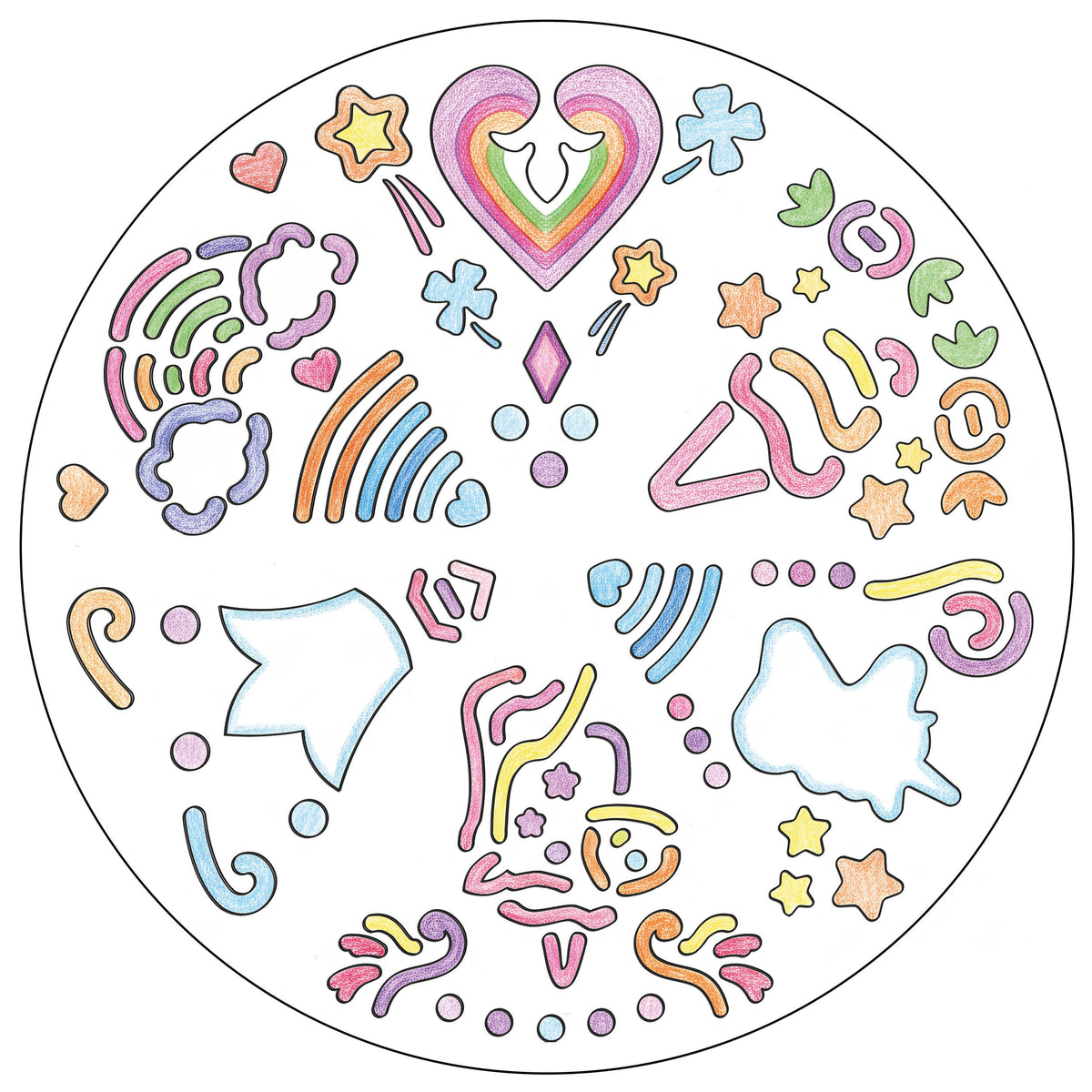 Joya Creative Diseñador de mandalas 2 en 1 – Kit para dibujar mandalas con plantillas, lápices de colores y rotuladores finos
