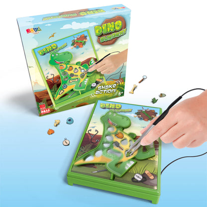 Joya Creative Juego de operación de dinosaurio - Emocionante juego de habilidad para niños con efectos de luz y sonido