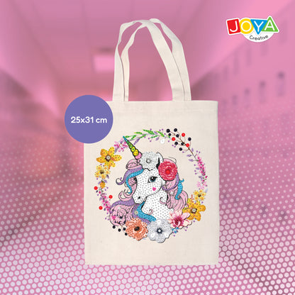 Kit de manualidades de diamond painting de unicornio - Kits de moda - Personaliza tu propio bolso - Juguete creativo para niños - Decoración de unicornio - Joya Creative