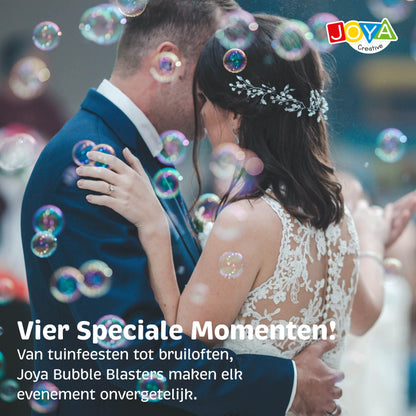 Joya Creative Bubble Gun with LED Lighting - Automatic Bubble Gun for Kids Including Bubble Solution