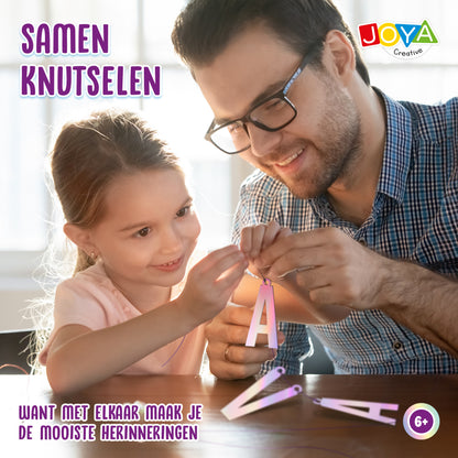Joya Creative Klamboe Versieren Set – Personaliseer Je Eigen Roze Hemelbed met Vlinders, Diamantjes en Letters