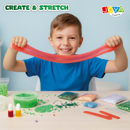 Joya Creative Dino Slijm Pakket 40 Delig – Complete Slime Maak Set voor Kinderen met Dinosaurussen en Accessoires
