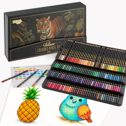 Joya Creative Set profesional de lápices de colores de 160 colores - Set de dibujo premium en una lujosa caja de almacenamiento para adultos